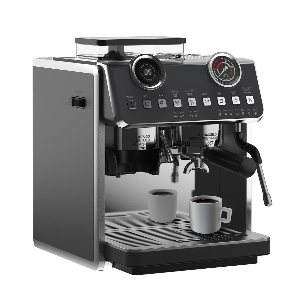 Blivo Espressomaschine EM653 mit Mahlwerk
