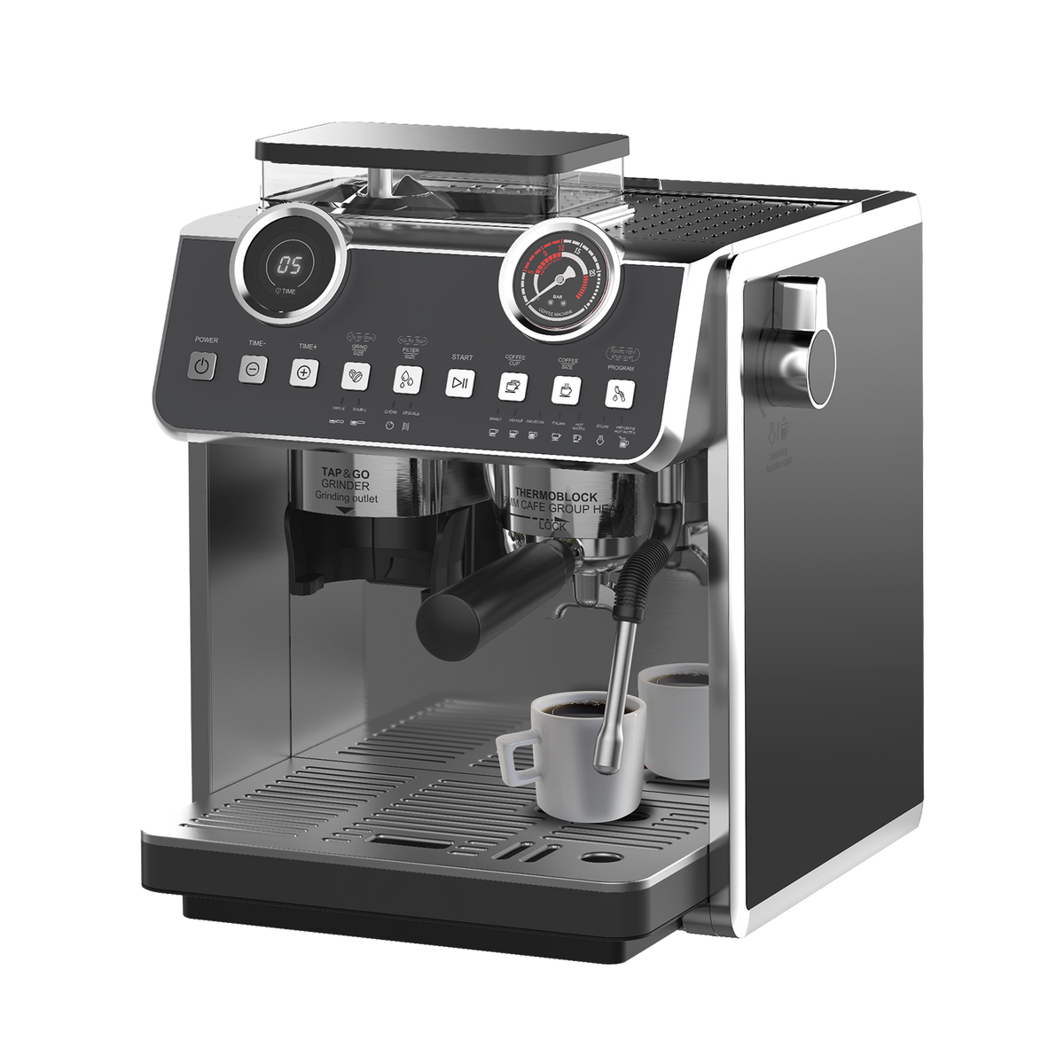 Blivo Espressomaschine EM653 mit Mahlwerk