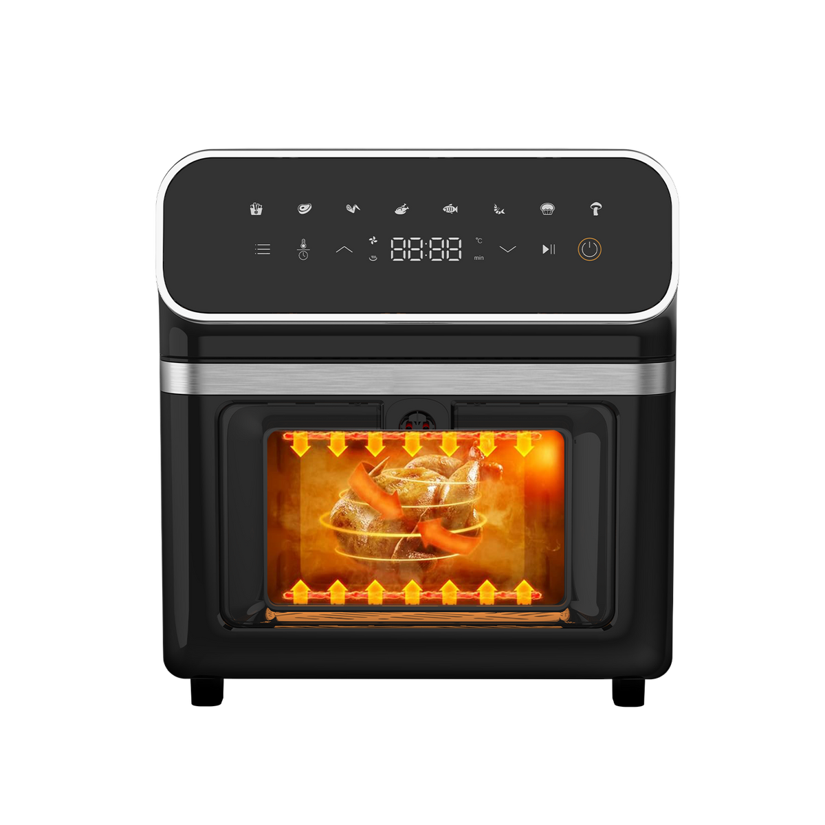 Blivo Heißluftfritteuse AF619 6,7L Airfryer XXL 2200W, Schwarz