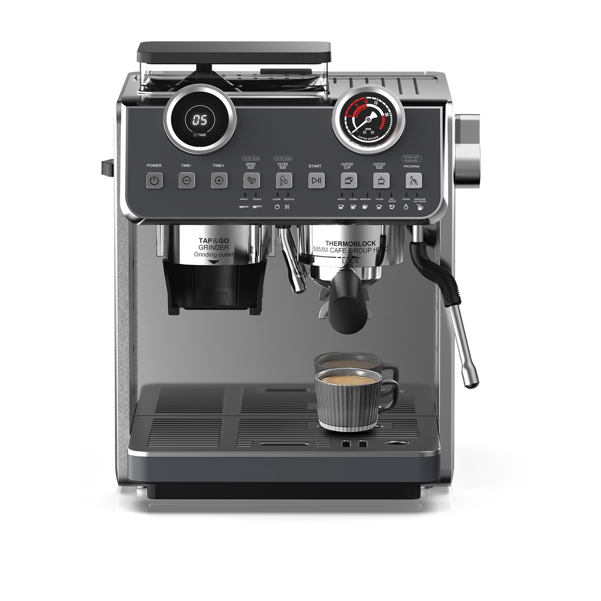 Blivo Espressomaschine EM653 mit Mahlwerk