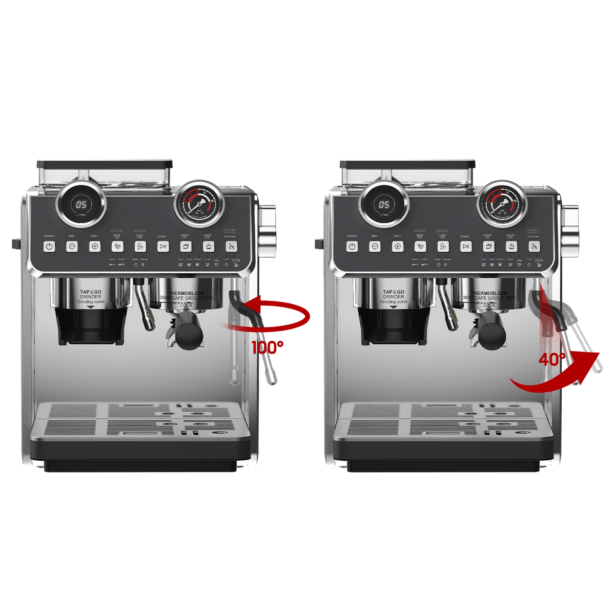 Blivo Espressomaschine EM653 mit Mahlwerk